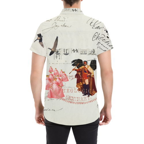THE KING OF THE FIELD III Men's All Over Print Short Sleeve Button