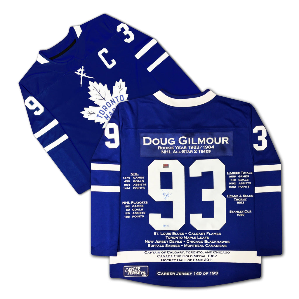 Doug Gilmour Career Jersey Autographed LTD ED 193